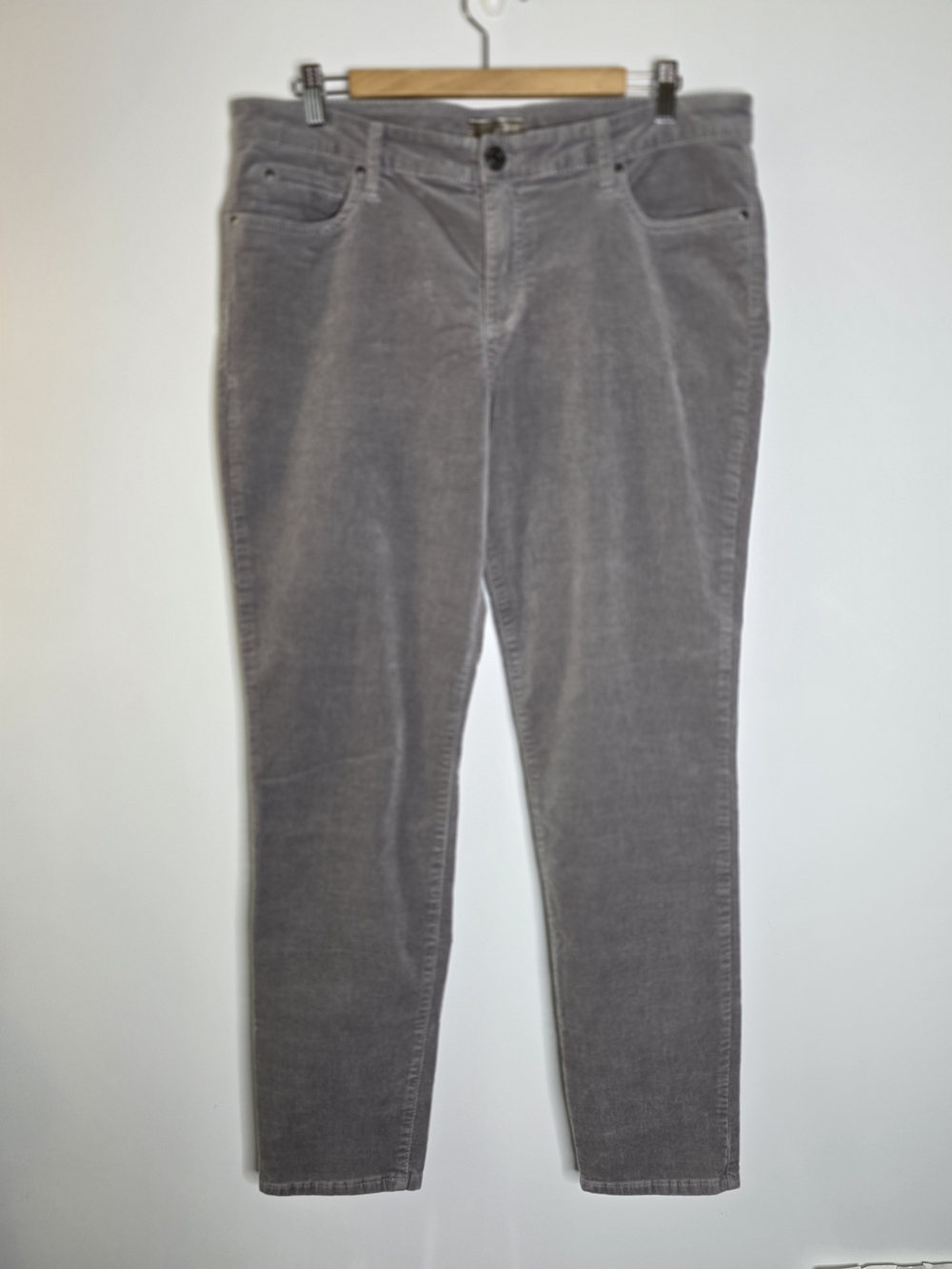 Kut from the Kloth Dark Grey Corduroy Jeans Diane Skinny High rise Size 16